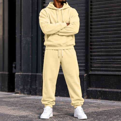 Men Track Suits 2 Piece Set Oversized Hoodie Jogging Pants Track Suit - image 6