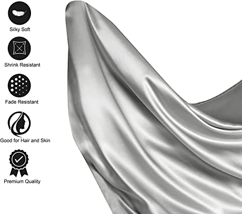 King Linen Silk Satin Bedsheet Set 4 Piece Queen Size (60X80)+ 16 Inch Deep Pocket Black Color Cooling Soft And Silk Satin Sheets Queen Size Bedding Set #TOP5