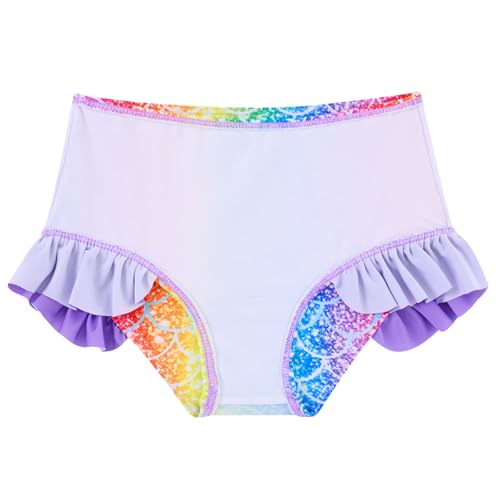 Image of Funnycokid Girls Swimsuit Kids Bathing Suit Rashguard Swimwear Long Sleeve 3 Piece Toddler 3-7 Years