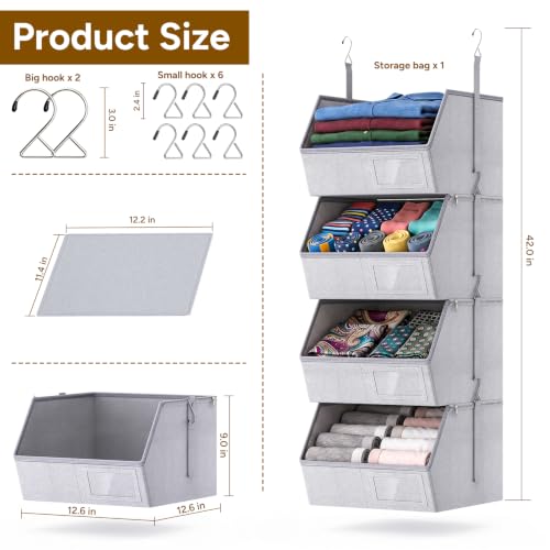 4-Tier-Hanging-Closet-Organizer-Detachable-Hanging-Storage-Shelves-with-Reinforced-Side-Panels-Hanging-Closet-Organizer-for-Clothes-Sweaters-Towels-Socks-Accessories-Gray
