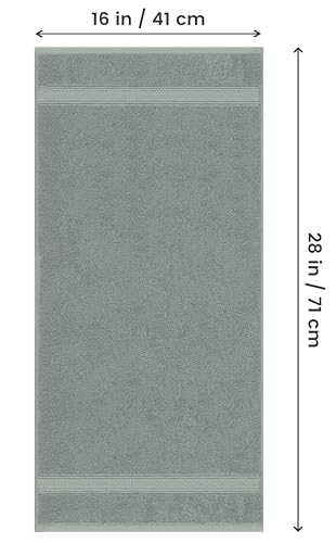 Image of Utopia Towels - Premium Hand Towels - 100% Combed Ring Spun Cotton, Ultra Soft and Highly Absorbent, Extra Large Thick Hand towels 41 x 71 cm, Hotel & Spa Quality Hand Towels (6-Pack) (Cool Grey)