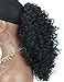 Kalyss Long Lightweight Black Synthetic Loose Kinky Curly Hair Extensions Drawstring Ponytail Hairpiece with Two Clips