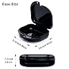 BOOMIBOO Retainer Case with Vent Holes, 4 Pcs Denture Cases, Durable & Similar Mouth Guard Case for Black, White, Yellow and Blue - Tight Snap Lock, Easy to Use