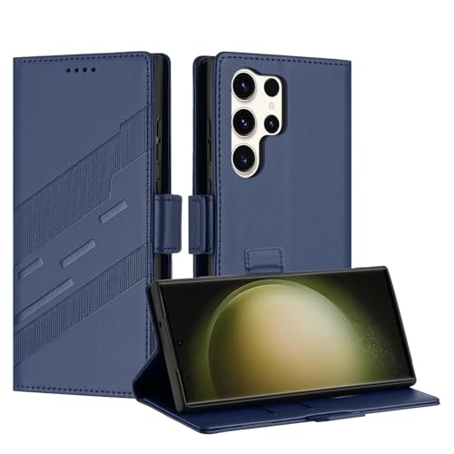 Étui Samsung A23 4G/5G bleu en cuir : le portefeuille idéal en voyage