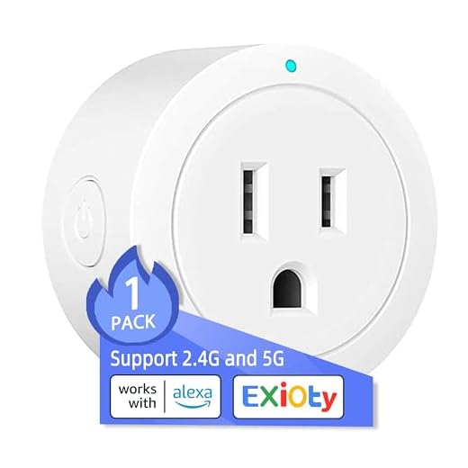 Alexa Smart Plug Exioty, Simple Set Up with One Voice Command, “Amazon Alexa” APP Remote Control, Voice Control, Timer & Schedulete, Stable Connection,Bluetooth Mesh, Require Alexa Echo（1 Pack）