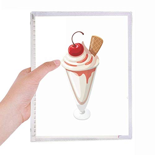 Carnet de notes en spirale rechargeable Cherry Conical Cup à motif crème glacée