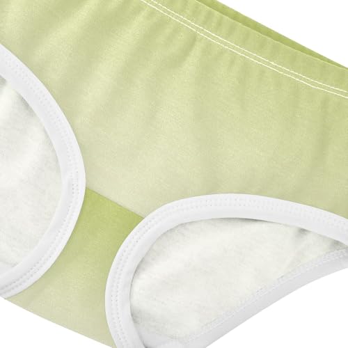 Joisal Toddlers Underwear Floral 2t Cotton Girl Panties Cute Flower Underpants Briefs Avocado Green Floral White Gradient4