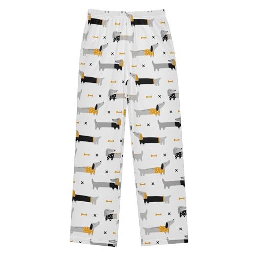 Boys' Pants Cute Long Dogs Dachshunds Long Bottoms Jogger Pants Elastic Waist Trousers with Pockets S-XL