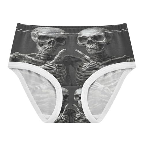 Funny Skeleton Victory Hand Toddler Girls's Underwear 2T 202b9057