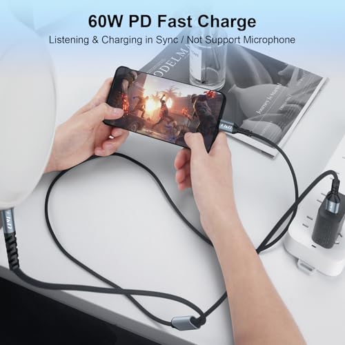 Cable USB C a Jack 3.5 mm para auto, 4 ft miniatura 3