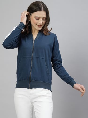 Image of UZARUS Women Cotton Full Zipper Sweatshirt Fleece Jacket for Winter