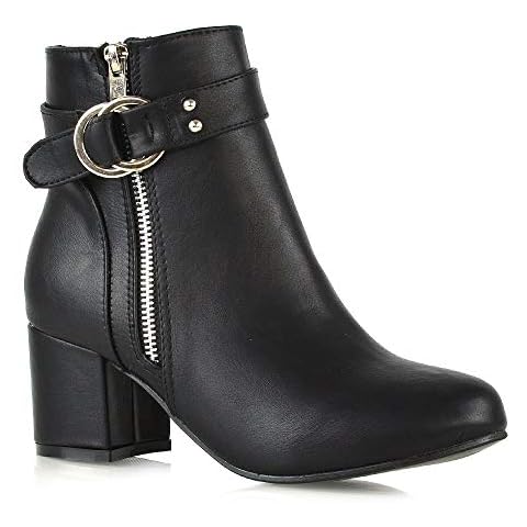 ESSEX GLAM Elegant Block Heel Ankle Boots Cover