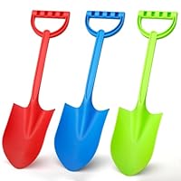 16 Inch Jumbo Beach Sand Toys Shovels Spade For Kids Adults, Gardening Tools Kit Sandbox Sturdy Scoop Durable Heavy Duty Beach Toys for Garden Sand Snow Backyard Summer Gifts Set 3 Pack