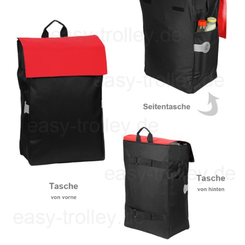 Original Andersen Scala Shopper mit Tasche Hera rot – Bild 7