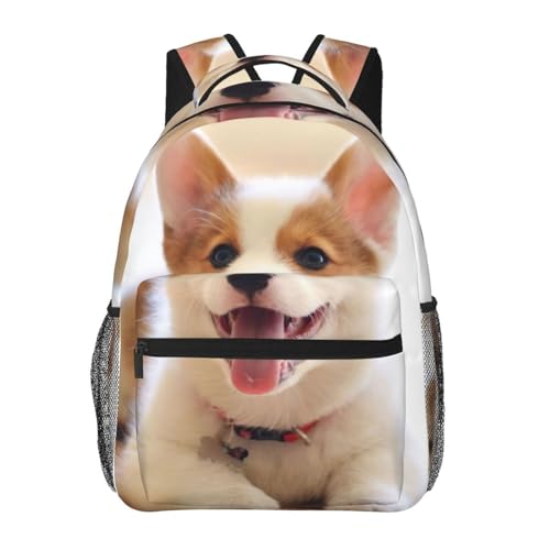 Sac à dos toile Corgi noir amovible léger homme femme OdDdot