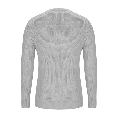 Crew Neck Sweater Men Big and Tall Knitted Pullover Sweater Casual Warm Sweaters for Fall and Winter3