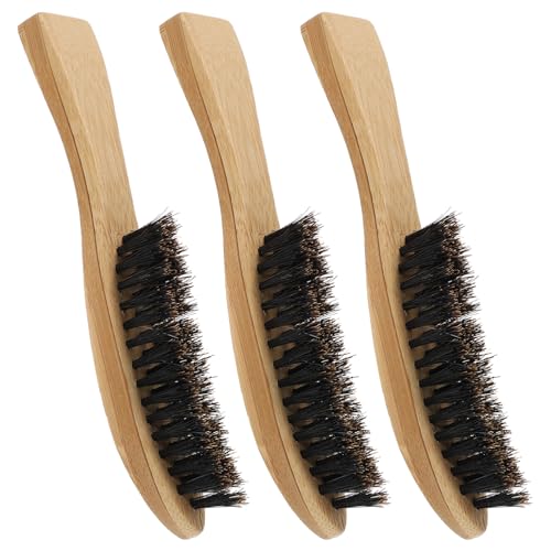 SOESFOUFU Beard Brushes for Men 3pcs Hair Beard Brush Shaving Cleaning Supplies Random Style