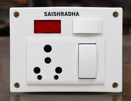 Extension Board with 2 Sockets, 6A and 16A Heavy Duty, Safety Shutter, White-image-48