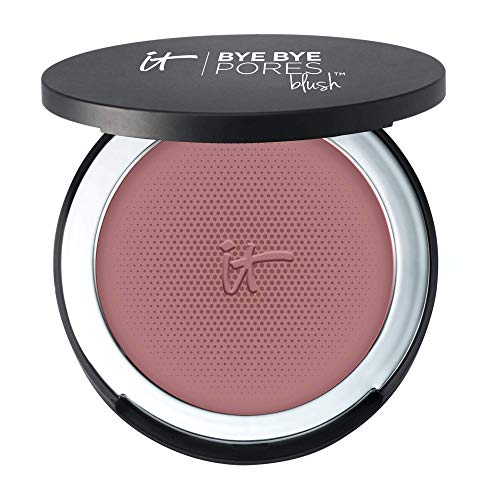 IT Cosmetics Bye Bye Pores Blush, Carefree - Sheer, Buildable Color - Diffuses the Look of Pores & Imperfections - With Silk, Hydrolyzed Collagen, Peptides & Antioxidants - 0.192 oz