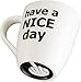 Have a Nice Day Coffee Mug, Funny Cup with Middle Finger on the Bottom 14 oz. - by Decodyne