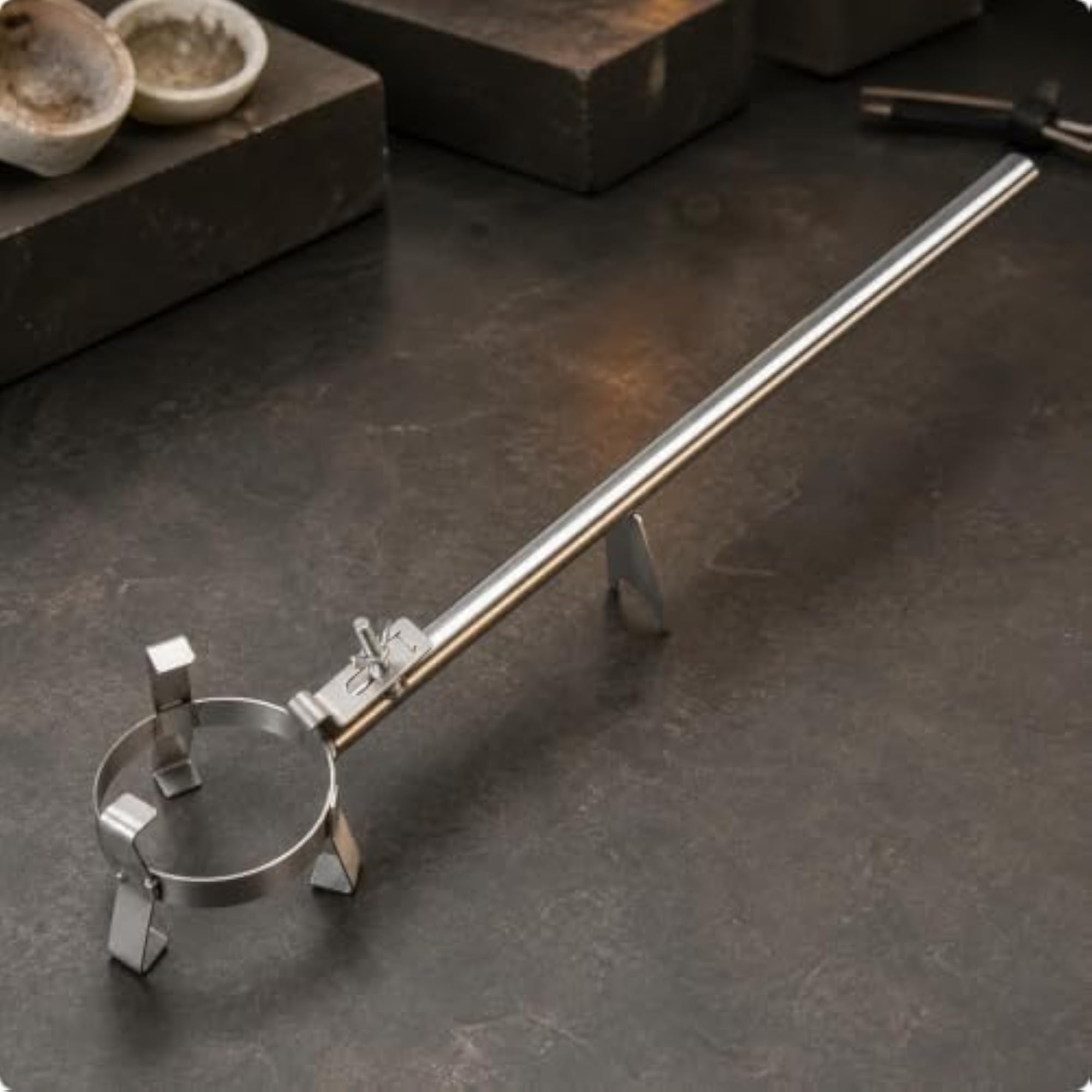 Stainless Steel Crucible Holder with Long Handle Adjustable