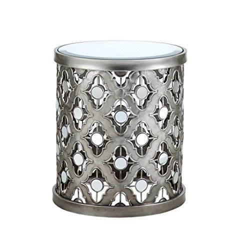 Madison Park Arian Accent Tables Mirror Glass, Metal Side Table