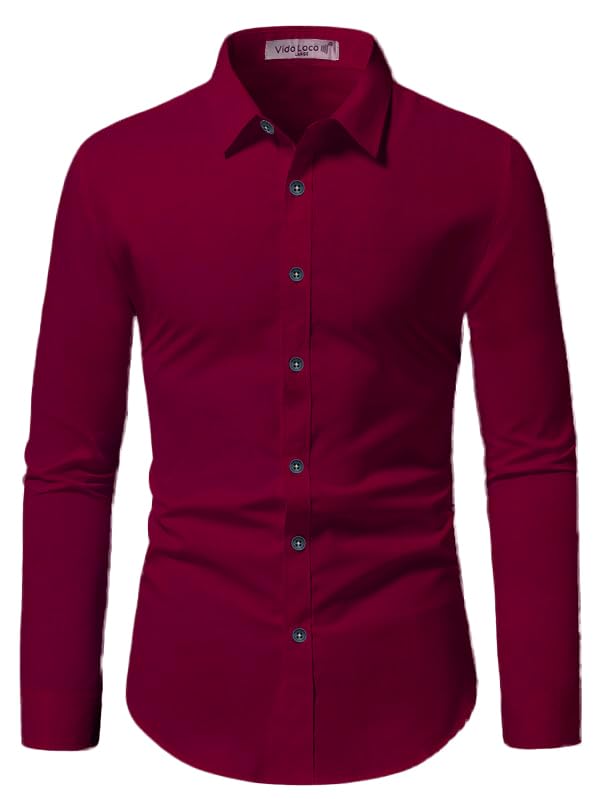 Image of Vida Loca Full Sleeve Spread Collar Cotton Blend Casual, Festival Stylish Slim fit Shirt for Men and Boys.