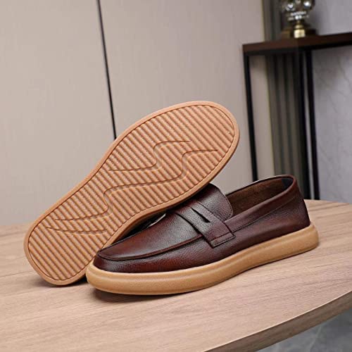 Men's Slip-on Shoe Classic Lightweight Sneaker Real Cowhide Leather Casual Shoes2