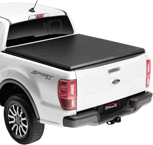 Image of Soft Roll-Up Truck Bed Tonneau Cover Compatible with 2019-2023 Ford Ranger 5' 1 inch (61 inch) Bed, not fit Cargo Management Rails