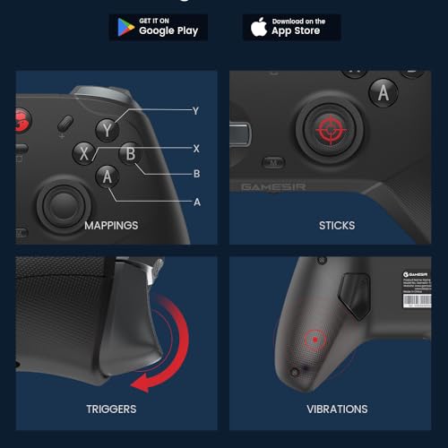 Image of GameSir T4 Cyclone Pro Wireless Controller with Hall Effect Joystick & Trigger for Switch, PC, iOS, Android, 6-Axis Gyro Trigger Motor, 2 Rear Buttons, Continuous Fire, Macro Function (Black)