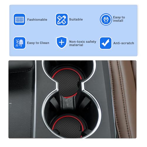 Insertos para portavasos Acura MDX 2022-2025 16piezas rojo miniatura 6
