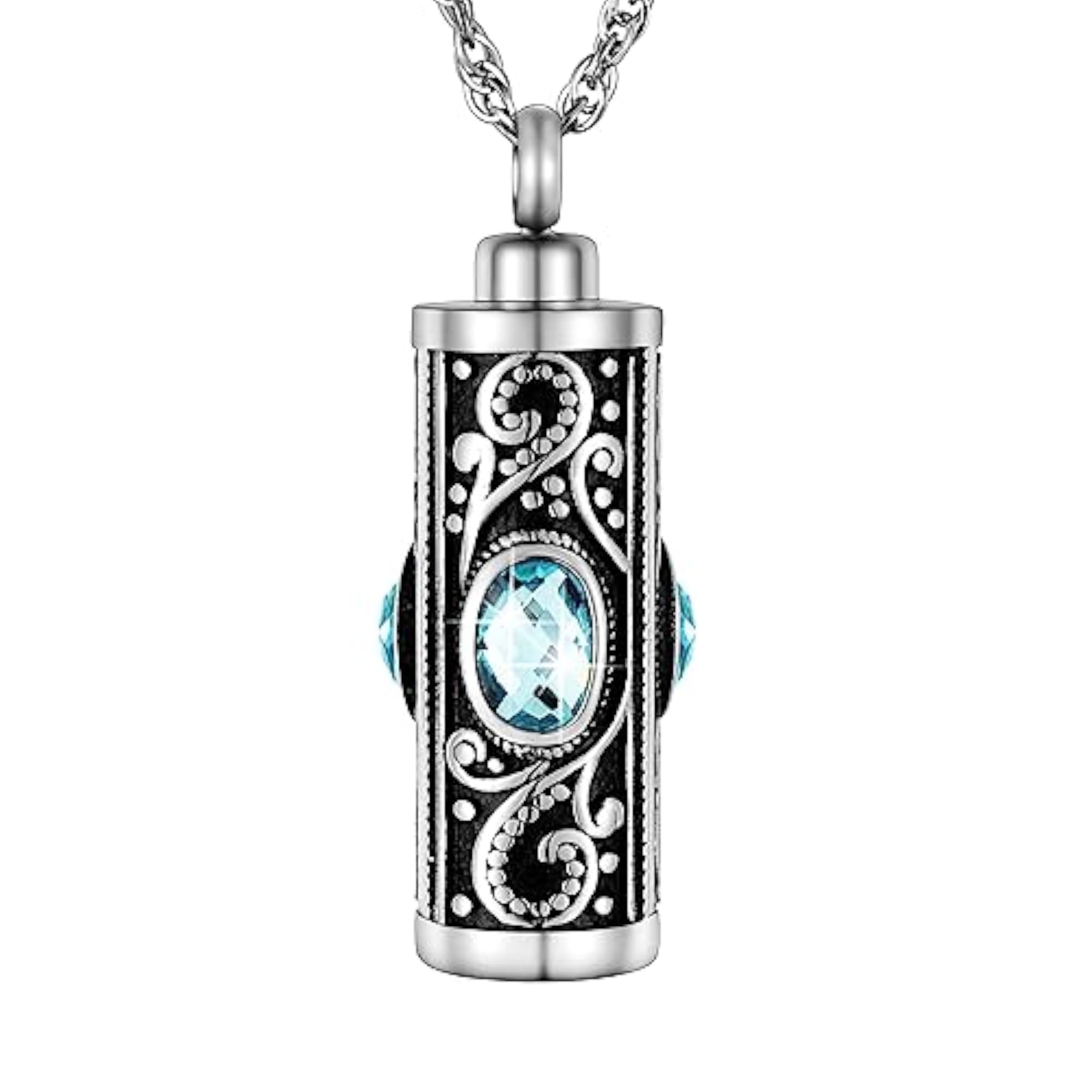 Crystal Cremation Urn Necklace for Ashes