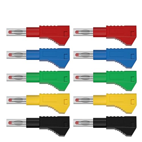 Conector de plátano de 4 mm apilable para evitar falsos contactos y cables sueltos en el taller