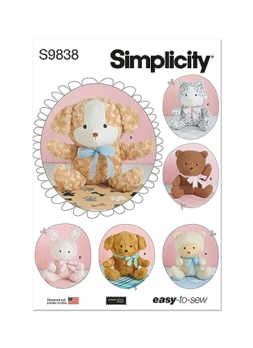 Simplicity Blanket and Plush Baby Bear, Kitty, and Puppy Sewing