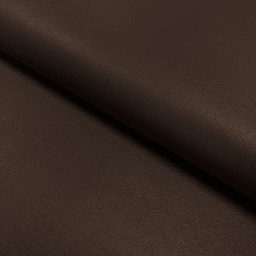 Tissu en similicuir uni Marron Nevada 5m rouleau simili cuir ameublement 150x500 cm pour canapé