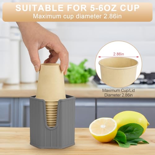 GRKJGytech Pacote com 2 prateleiras de armazenamento descartáveis para copos de papel, suporte de ar