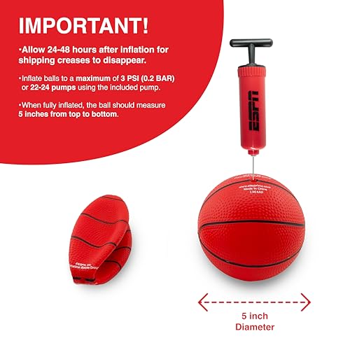 ESPN-Mini-Basketball-Hoop-Over-The-Door-Basketball-Hoop-with-Foldable-Breakaway-Rim-Includes-2-Mini-Basketballs-and-Pump ESPN Mini Basketball Hoop Over The Door Basketball Hoop with Foldable Breakaway Rim Includes 2 Mini Basketballs and Pump