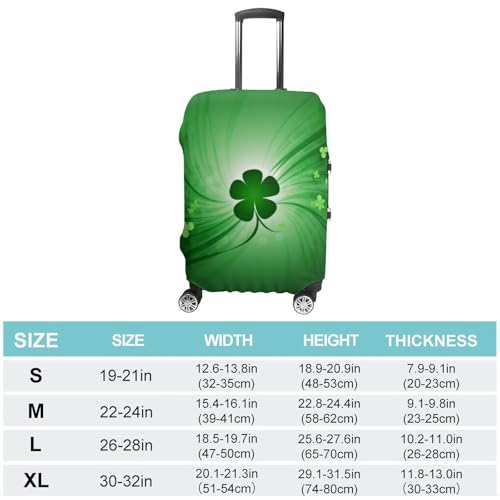 Washable Luggage Case Cover Happy St Patrick's Day Printed Luggage Cover Protector Elastic Suitcase Protector Anti-Scratch Suitcase Cover for Size L (26-28 inches) Luggage2