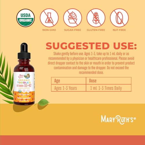 Maryruth Organics 442 Vitamin D3 | Vitamin K2 | Vitamin D3 K2 Drops | K2 D3 Vitamin Liquid Supplement thumb #5