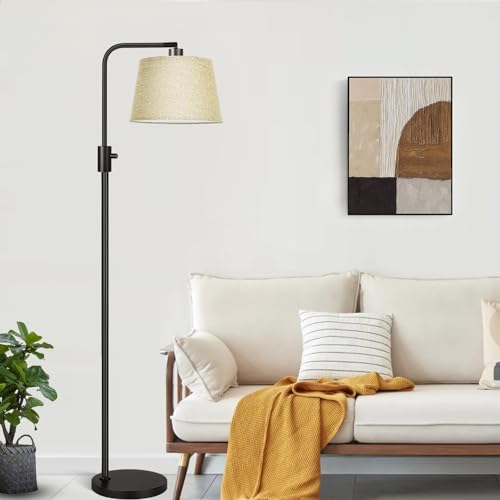 Image of Nintiue Dimmable Floor Lamp, 1000 LM LED Edison Bulb Included, Arc Floor Lamps for Living Room Modern Standing Lamp Tall Lamps for Living Room Bedroom-Champagne