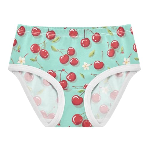 Wusikd Cherry Cute Girls' Underwear Cotton Girls Briefs Soft Toddler Underwear 2T