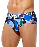 Casey Kevin Bañador Hombre Slip de Natación Estampado Bañadores Hombre Secado Rápido para Vacaciones, Playa, Piscina, Deportes Acuáticos, XL