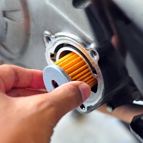 Image of 16510-05240 16510-45H10 Oil Filter Compatible with Suzuki 4 Stroke Outboard, Four Strokes Engine Oil Filter for DF8 DF8A DF9.9 DF9.9A DF9.9B DF15 DF15A DF20 DF20A 8HP 9.9HP 15HP 20HP