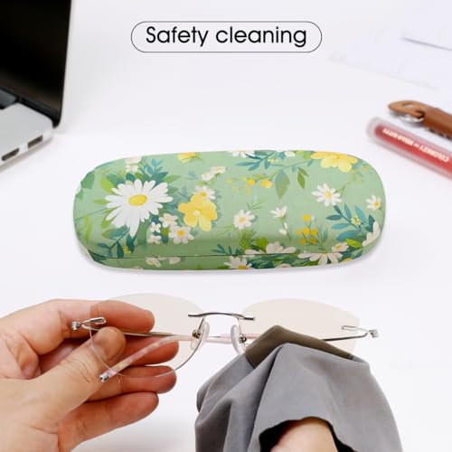 Image of PERFECTSIGHT Hard Shell Eyeglasses Case, PU Leather Protective Glasses Case, Cute Eyeglass Case for Women Men Girls