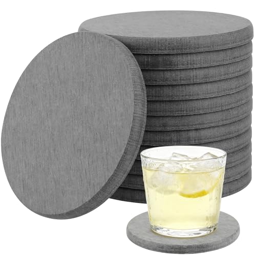 ZEONHAK 4 Inch Diatomaceous Earth Coaster Set of 12 Instant Dry Diatomite Drink Coasters Round Absorbent Coaster for Kitchen Drinks Plants Fast Water Absorption W10 x D10 x H0.8 cm Cloud Gray