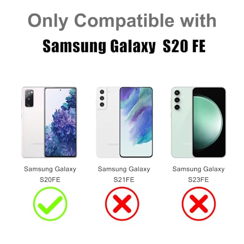 Image of Magnetic Case for Samsung Galaxy S20 FE 5G [Compatible with Magsafe] [Cute Fashion Fluorescent Design] [1 Screen Protector] Slim Translucent Matte Case for Galaxy S20 FE 5G 6.5 inch, Black