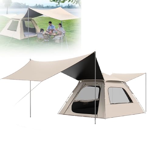 Carpa de camping 2 en 1 con dos puertas y dos ventanas miniatura 1