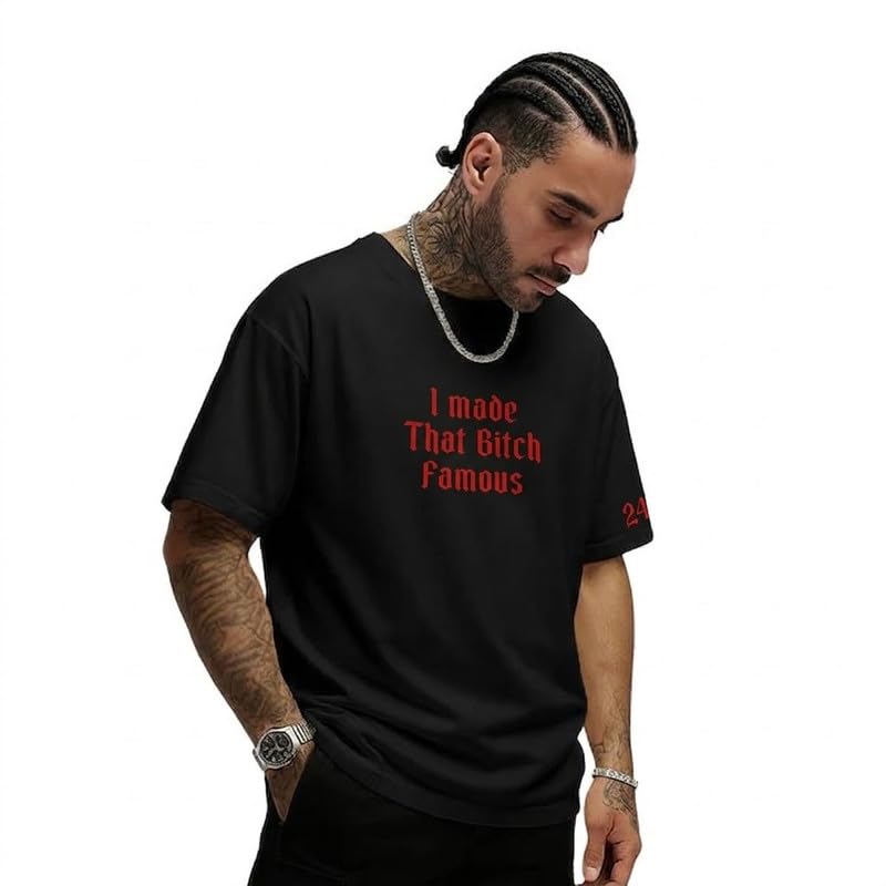 Image of PAWNA Marlboro Gen Z Oversized Tshirt Double Sided Print Black Mens