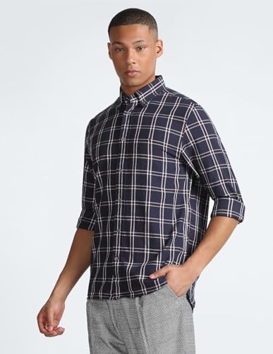 Image of Tommy Hilfiger Men's Cotton Solid Regular Fit Shirt