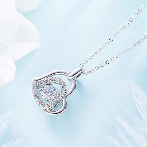 Collar de corazón de plata 925 para celebrar el amor eterno 4